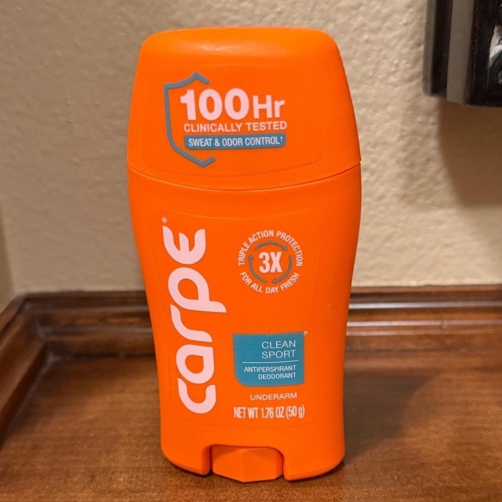 Carpe Clean Sport Underarm Antiperspirant Deodorant 1.76oz 100Hr Sweat Control